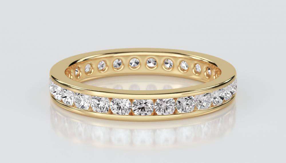 1.00ct Elegant Round Diamond Full Eternity Ring Y