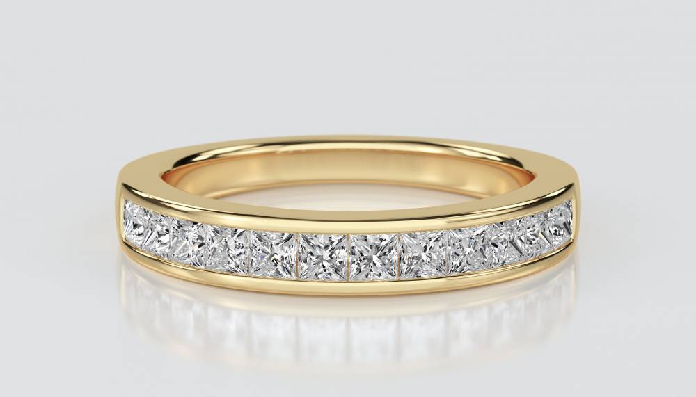 3.5mm Princess Diamond Half Eternity Ring Y