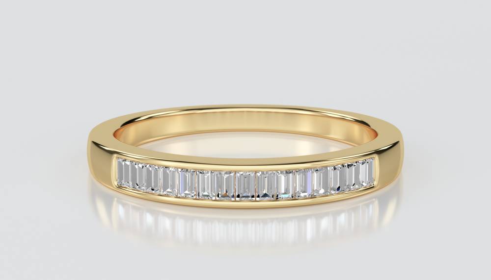 3mm Elegant Baguette Diamond Eternity Ring Y