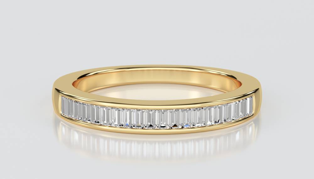 3.5mm Elegant Baguette Diamond Eternity Ring Y