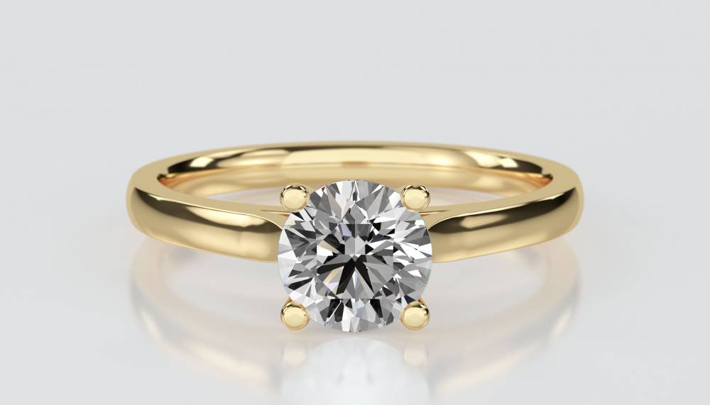Traditional Round Diamond Solitaire Ring Y
