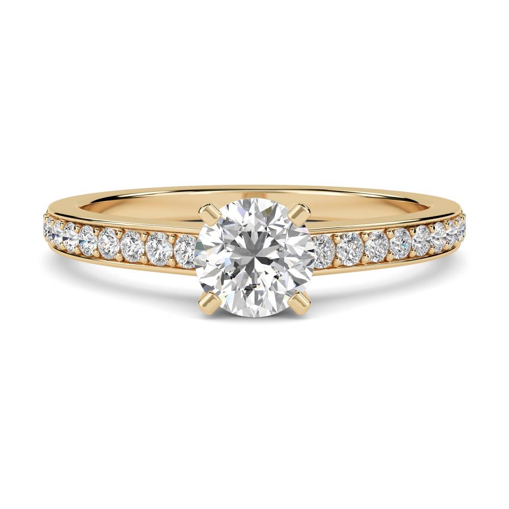 Shoulder Set Diamond Engagement Ring Y