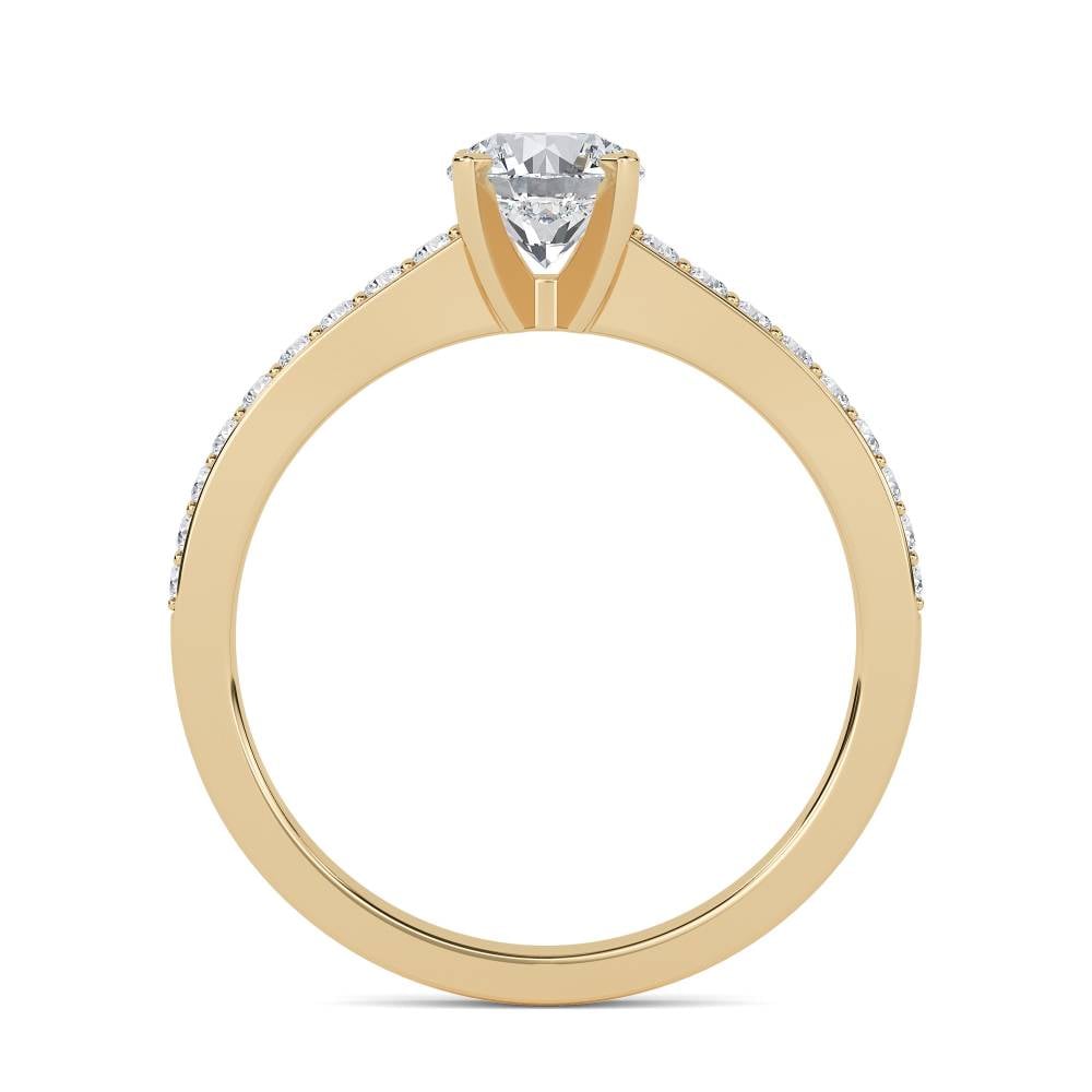 Shoulder Set Diamond Engagement Ring Y