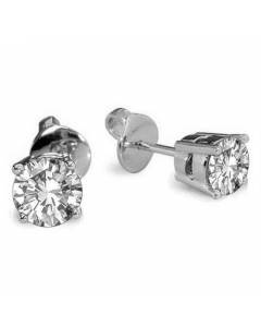 0.66ct SI/F-G Round Diamond Stud Earrings