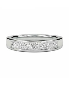 0.25ct 7 Stone Princess Diamond Half Eternity Ring