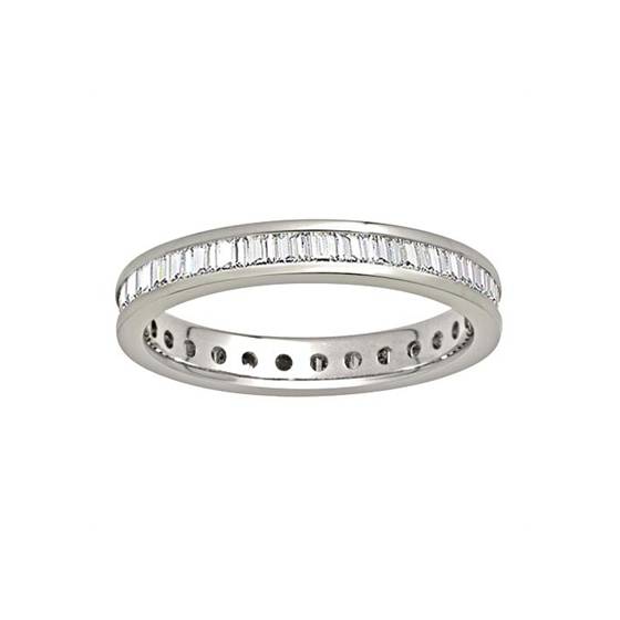 0.50ct VS/E-F 3mm Elegant Baguette Natural Diamond Full Eternity Ring