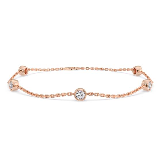 Classic Round Diamond Chain Bracelet