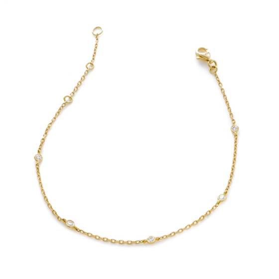Classic Round Diamond Chain Bracelet