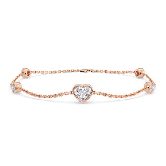 Heart Cut diamond Set Bracelet