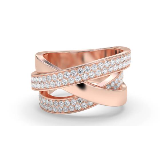 Spiral Round Diamond Dress Ring