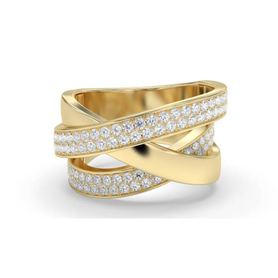 Spiral Round Diamond Dress Ring