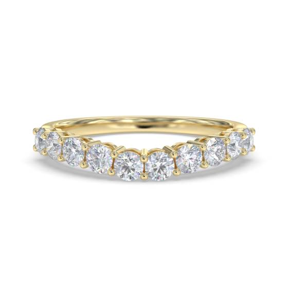 Wishbone Shaped Diamond Wedding Ring