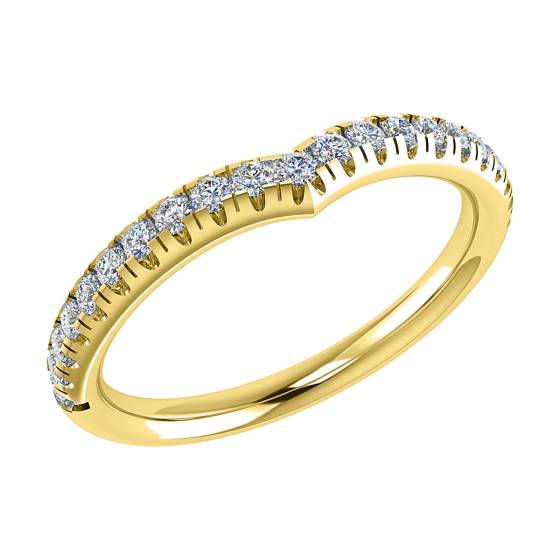 Wishbone Shaped Diamond Wedding Ring