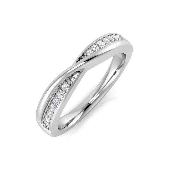 Wishbone Shaped Diamond Wedding Ring