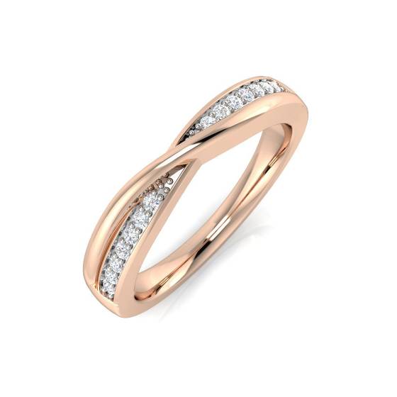 Wishbone Shaped Diamond Wedding Ring