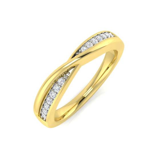 Wishbone Shaped Diamond Wedding Ring