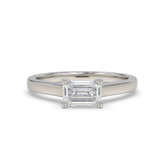 Emerald East to West Diamond Ring
