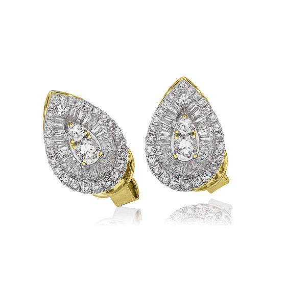 Classic Round Diamond Cluster Earrings
