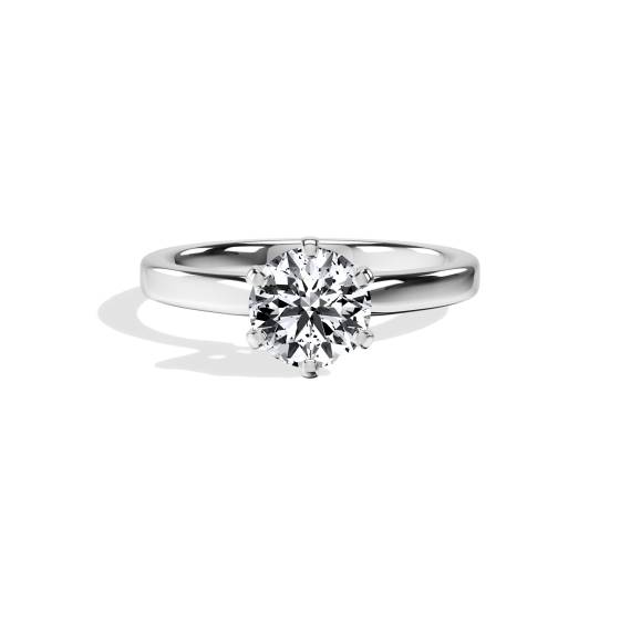 1.06ct SI1/H Natural Round Diamond Solitaire Ring in Platinum