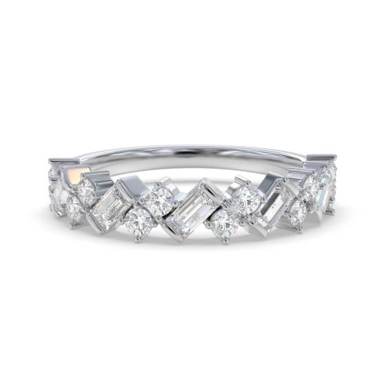 Baguette Diamond Half Eternity Ring