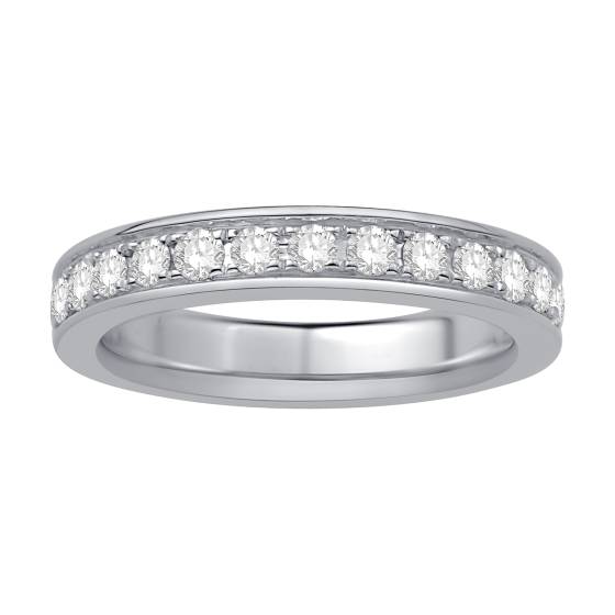 Round and Baguette Diamond Full Eternity Ring