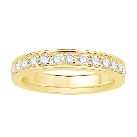 Round and Baguette Diamond Full Eternity Ring