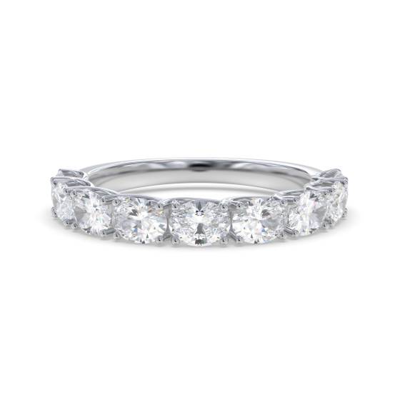 Oval Diamond Horizontal Set Eternity Ring