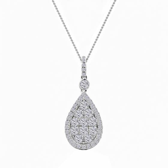 Cluster Round Diamond Designer Pendant