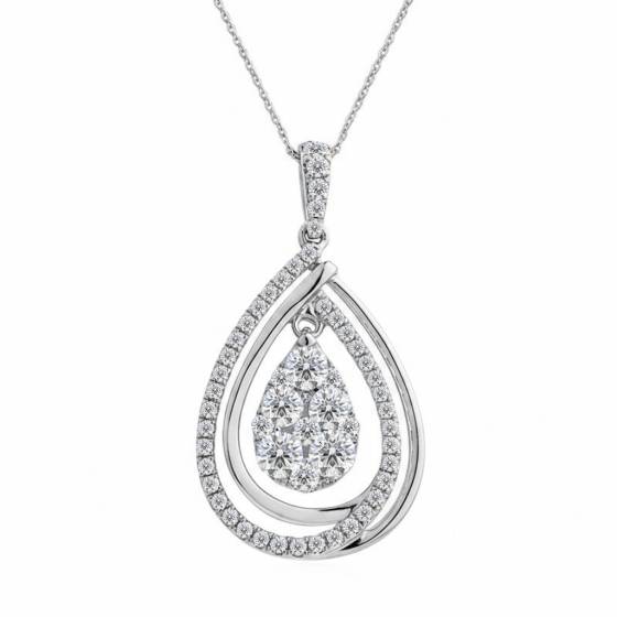 Cluster Round Diamond Designer Pendant