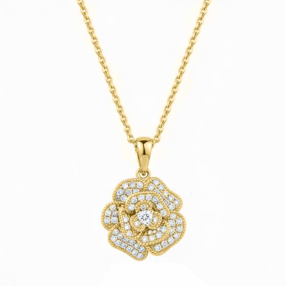 Cluster Round Diamond Designer Pendant