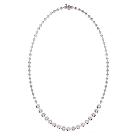 Elegant Round Diamond Drop Necklace