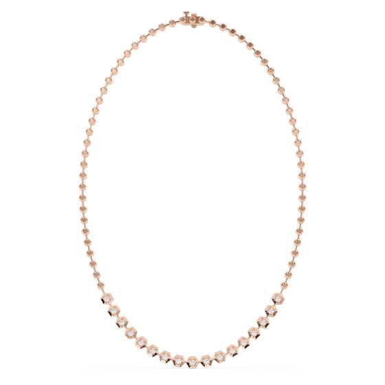Elegant Round Diamond Drop Necklace