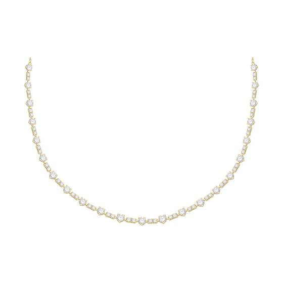 Round Diamond Three Claw Designer Chain Necklace