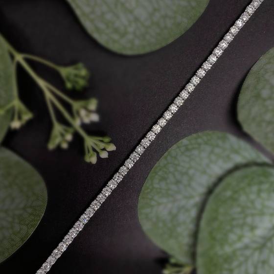 10.00ct VVS/ Lab Grown Round Diamond Prong Set Bracelets in 9k White Gold