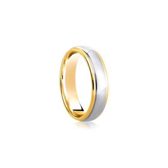 5mm Two Tone Wedding Ring