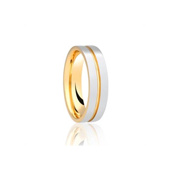 5mm Two Tone Wedding Ring