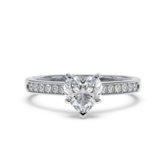 Heart Diamond Shoulder Set Ring