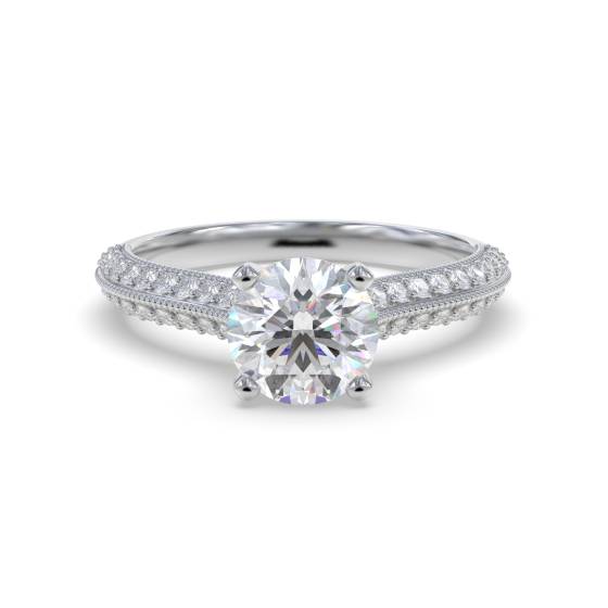 Classic Round Diamond Vintage Ring