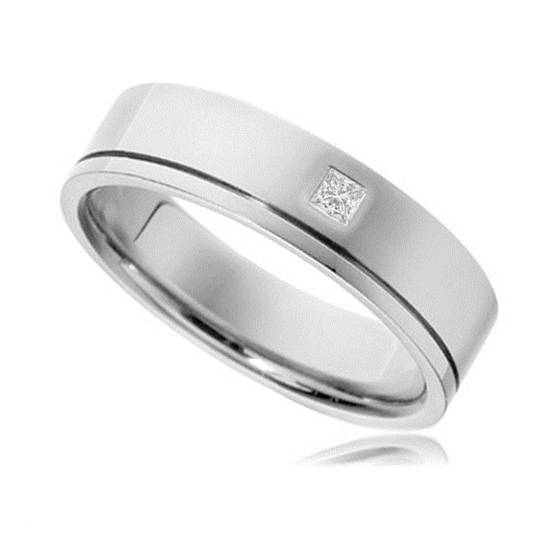 5mm Princess Diamond Wedding Ring