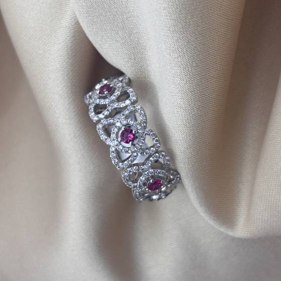 2.00ct VS/E-F Natural Round Cut Diamond Dress Ring in 18k White Gold