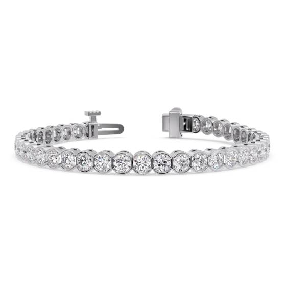 3.00ct SI/D-E Modern Round Natural Diamond Tennis Bracelet