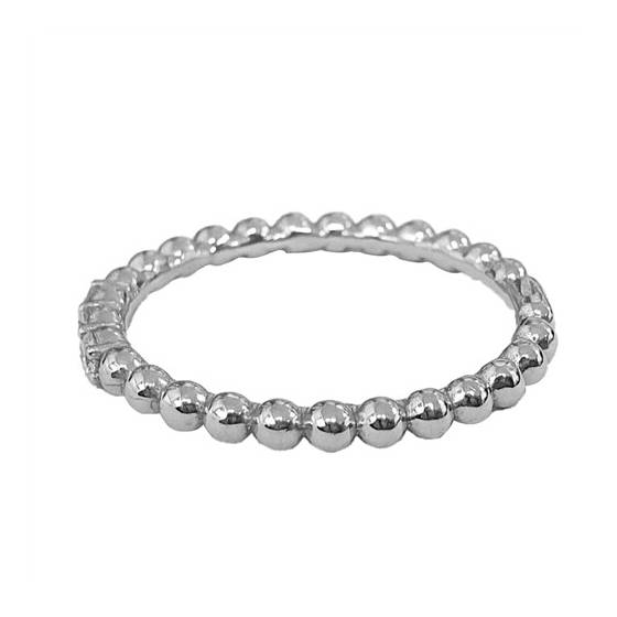 0.14ct VS/E-F 3 Round Natural Diamond Trilogy Ring in 18k White Gold