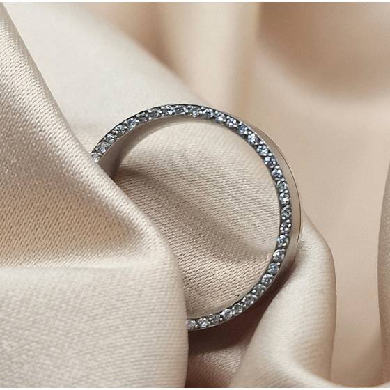 0.46ct VS/E-F Natural Round Cut Diamond Wedding Ring in Platinum