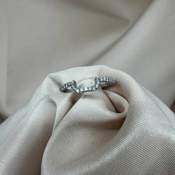 0.20ct VS/F-G Round Cut Natural Diamond Claw Set U Shaped Ring