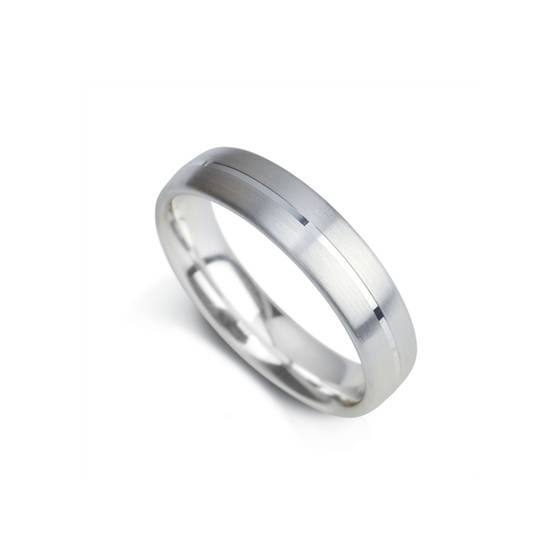 6mm Court Shape Satin Finish With A Bright Cut Channel