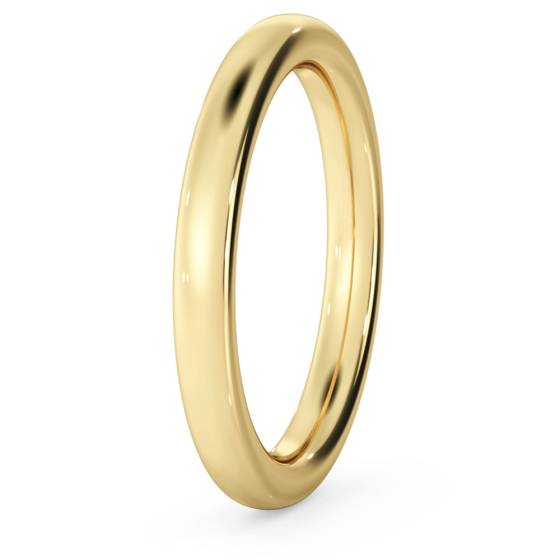 DHC25H Traditional Court Wedding Ring - Heavy weight, 2.5mm width