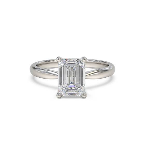 Emerald Diamond Engagement Ring