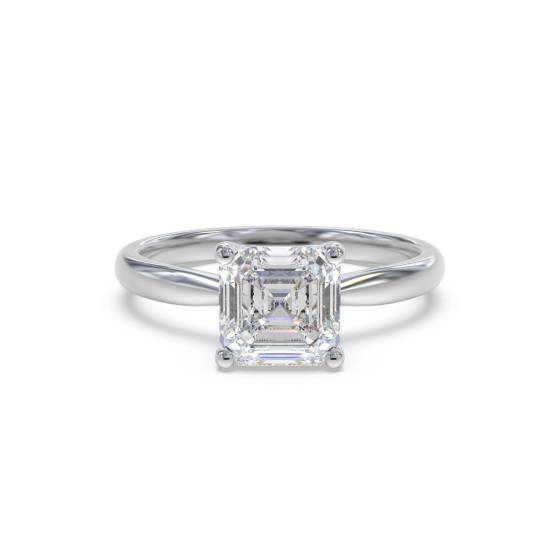Asscher Diamond Engagement Ring