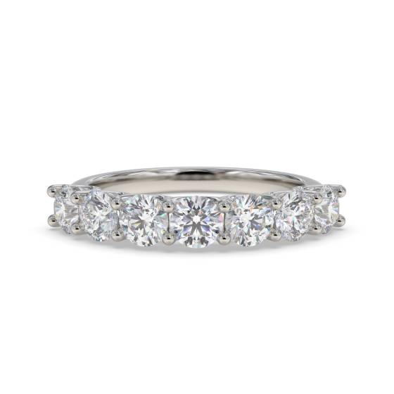 DHDOMHET20187 7 Stone Round Diamond Half Eternity Ring
