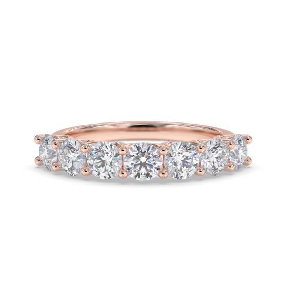 DHDOMHET20187 7 Stone Round Diamond Half Eternity Ring